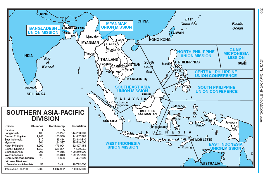 A Sample Yearbook page containing a map